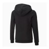 Puma Logo Cropped Hoodie Felpa Cappuccio Donna Ragazza Nera