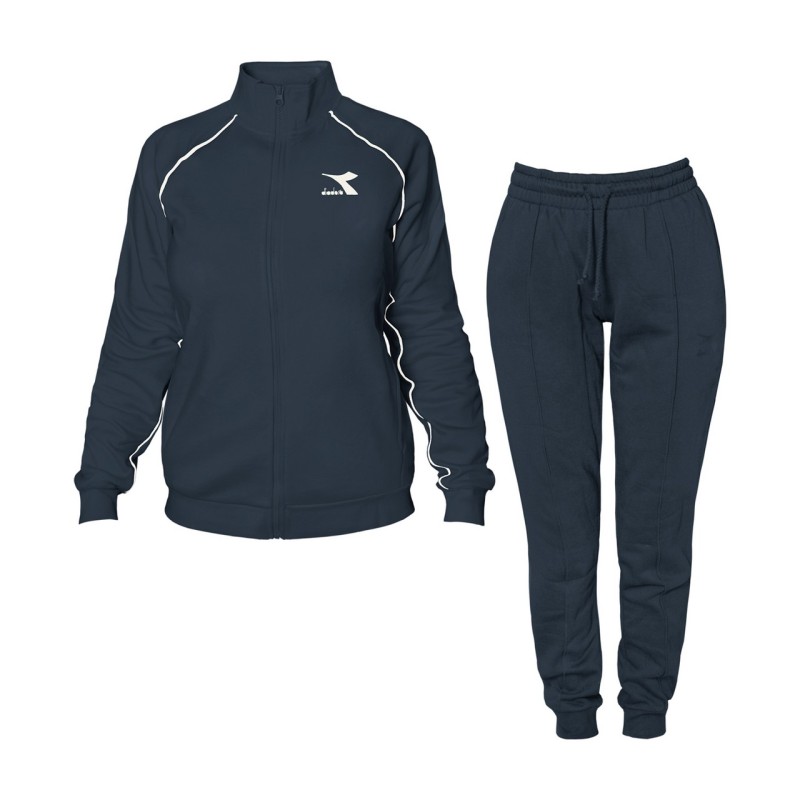 Diadora tracksuit Tuta Zip Intera Donna Ragazza Blu