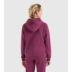 Diadora Hoodie Cromia Felpa Zip Intera Cappuccio Donna Ragazza Sportiva Cotone Ginnastica