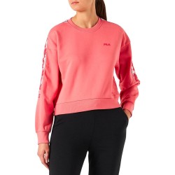 FILA Bettens Cropped Felpa Girocollo Donna Ragazza Rosa