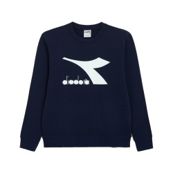 Diadora Sweatshirt Crew Chromia Felpa Girocollo Uomo Cotone Sportiva Ginnastica Ragazzo