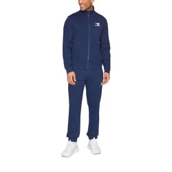 Diadora Tracksuit Tuta Donna Ragazzo Cotone Garzata Blu