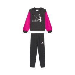 Diadora Tracksuit Tuta Completa Girocollo Felpa Cotone Bimba Ragazza Sportiva Ginnastica