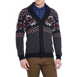 Wrangler Chunky Shawl Cardigan Uomo Ragazzo Maglione Aperto Bottoni