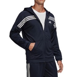 Adidas Tuta Completa Zip Intera Cappuccio Uomo Ragazzo Ginnastica Sportiva Palestra Running Corsa