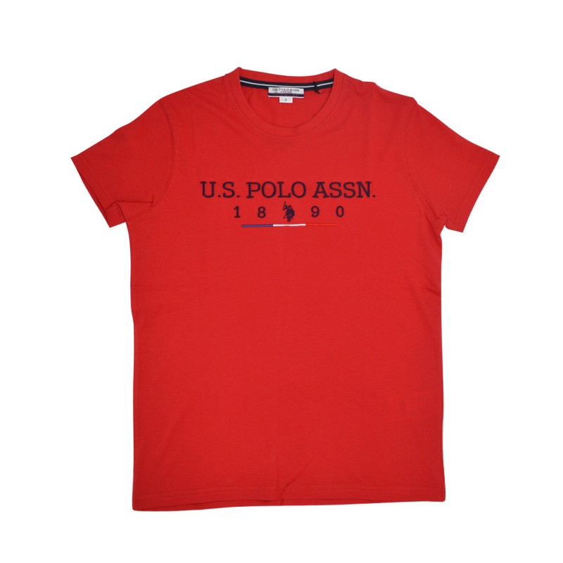 U.S POLO Assn T-Shirt Maglia Girocollo Uomo Ragazzo Sportiva Mezza Manica Corta Cotone