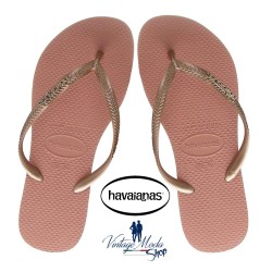 Havaianas Slim Logo Metallic Donna Ragazza Mare Piscina