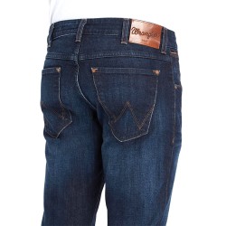 Wrangler Larston Slim  Tapared Jeans Uomo Ragazzo Denim Jeans Pantalone Cotone