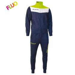 GIVOVA TUTA CAMPO SPORTIVA ALLENAMENTO RUNNING ZIP INTERA UOMO DONNA UNISEX PALESTRA ACETATA