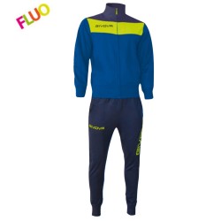 GIVOVA TUTA CAMPO SPORTIVA ALLENAMENTO RUNNING ZIP INTERA UOMO DONNA UNISEX PALESTRA ACETATA