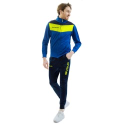 GIVOVA TUTA CAMPO SPORTIVA ALLENAMENTO RUNNING ZIP INTERA UOMO DONNA UNISEX PALESTRA ACETATA