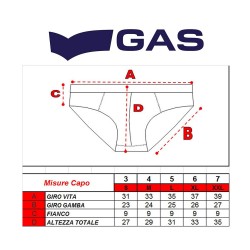 Gas Brief Logo Slip Uomo Ragazzo Cotone