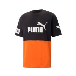 Puma Power Colorblack T-Shirt Uomo Ragazzo Mezza Manica Corta Cotone Girocollo