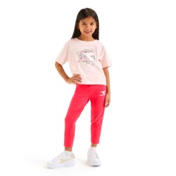 Diadora T- Shirt Puzzles Junior Ragazza Bambina Bimba Mezza Manica