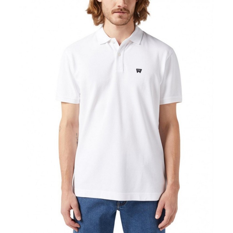 Wrangler Polo Uomo Ragazzo Mezza Manica Corta Tre Bottoni