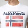 Napapijri T-Shirt Surf Flag Uomo Ragazzo Mezza Manica Corta Girocollo