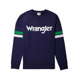 Wrangler Logo Sweat Felpa Girocollo Uomo Ragazzo Sportiva Cotone