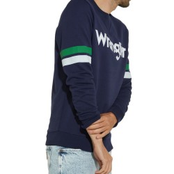 Wrangler Logo Sweat Felpa Girocollo Uomo Ragazzo Sportiva Cotone