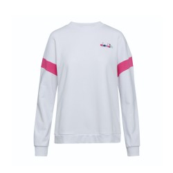 Diadora L.Sweatshirt Crew Spolight Felpa Donna Girocollo Cotone Sportiva Ginnastica