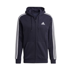 Adidas Felpa Cappuccio Zip Intera Uomo Ragazzo Sportiva Ginnastica Cotone