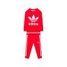 Adidas Crew Set Tuta Girocollo Bimbo Bimba Ginnastica Completo Felpa Cotone Sportivo