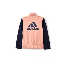 Adidas Tuta Zip Intera Acetata Bimba Ragazza Ginnastica Palestra Sportiva Corsa