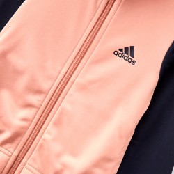 Adidas Tuta Zip Intera Acetata Bimba Ragazza Ginnastica Palestra Sportiva Corsa