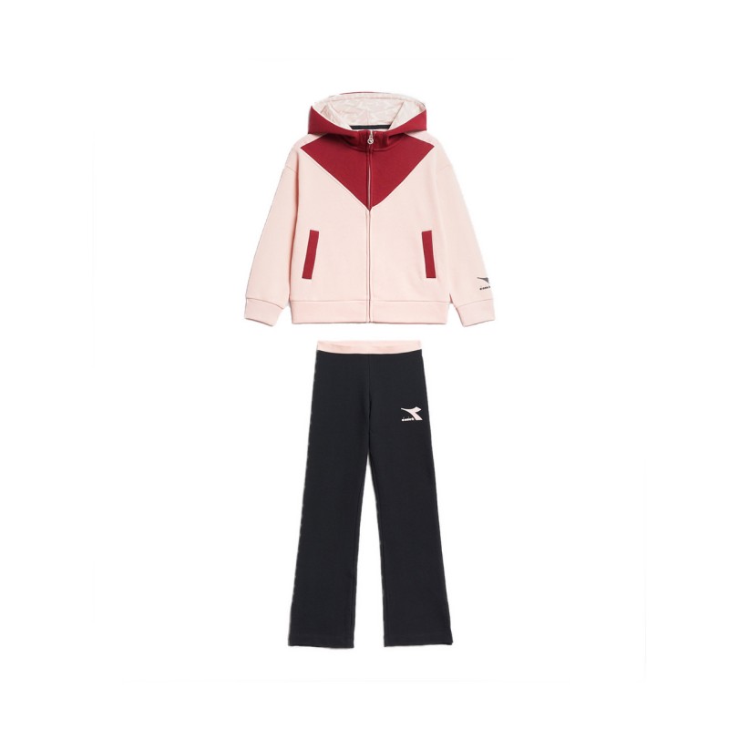 Diadora Tracksuit Twinkle Tuta Completa Cappuccio Zip Intera Bimba Ragazza Sportiva Ginnastica Cotone