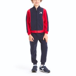 Diadora Tracksuit Hoopla Tuta Completa Felpa Cotone Bimbo Ragazzo Sportiva Ginnastica