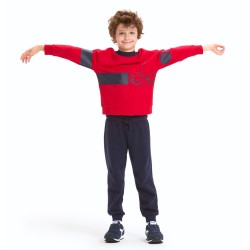 Diadora Sweatshirt Crew Hoopla Felpa Girocollo Bimbo Ragazzo Cotone Sportiva Ginnastica