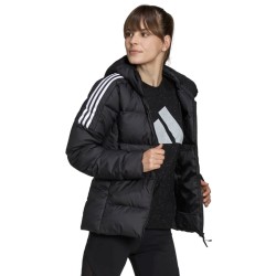 Adidas Giubbotto Giubbino 100 Grammi Donna Ragazza Cappuccio Sportivo Ginnastica Running Corsa