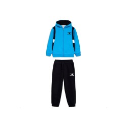 Diadora Tracksuit Hoopla Tuta Completa Zip Intera Cappuccio Bimbo Ragazzo Cotone Sportiva Ginnastica