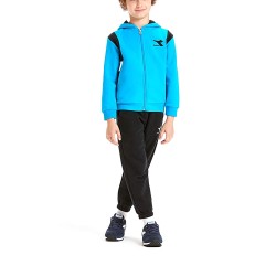 Diadora Tracksuit Hoopla Tuta Completa Zip Intera Cappuccio Bimbo Ragazzo Cotone Sportiva Ginnastica