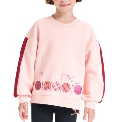 Diadora Sweatshirt Crew Twinkle Felpa Girocollo Bimba Ragazza Cotone Sportiva Ginnastica