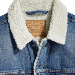 LEVI'S Type 3 Sherpa Trucker Giubbino Jeans Uomo Ragazzo Denim