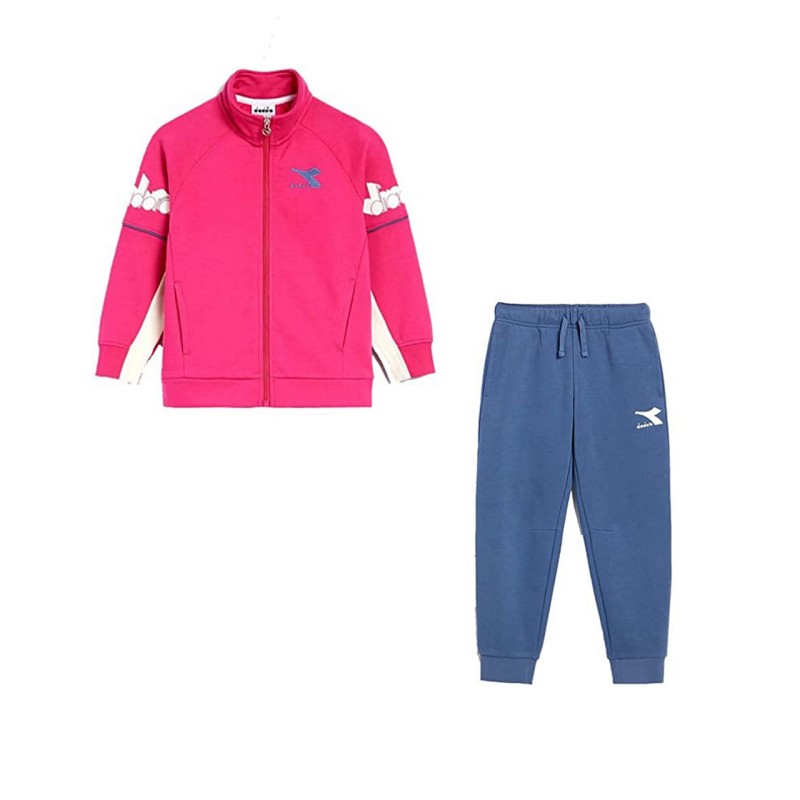 Diadora Tracksuit Cubic Tuta Completa Felpa Ragazza Bimba Cotone Sportivo Ginnastica