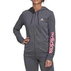 Adidas Felpa Cappuccio Zip Intera Donna Ragazza Sportiva Ginnastica Cotone