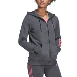 Adidas Felpa Cappuccio Zip Intera Donna Ragazza Sportiva Ginnastica Cotone