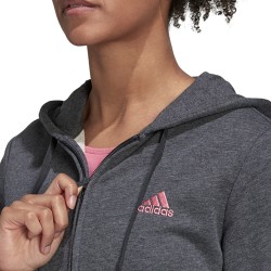 Adidas Felpa Cappuccio Zip Intera Donna Ragazza Sportiva Ginnastica Cotone