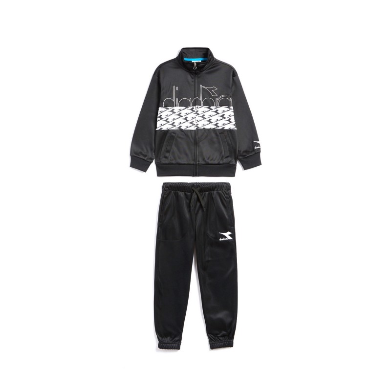 Diadora Tracksuit Hoopla Tuta Completa Zip Intera Bimbo Ragazzo Acetato Sportiva Ginnastica