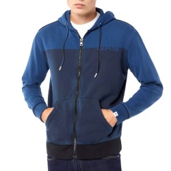 Gas Seven Ful Zip Felpa Cappuccio Uomo Ragazzo Cotone