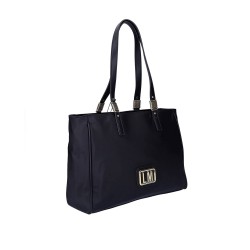 Borsa Love Moschino Donna Ragazza shopper in nylon nero con doppio manico lungo a spalla