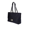 Borsa Love Moschino Donna Ragazza shopper in nylon nero con doppio manico lungo a spalla