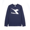 Diadora Sweatshirt Crew Logo Chomia Felpa Girocollo Cotone Uomo Sportiva Ginnastica