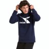 Diadora Hoodie Big Logo Felpa Cappuccio Uomo Sportiva Ginnastica Cotone