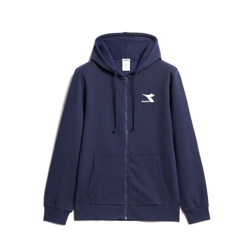 Diadora Hoodie FZ Core Felpa Zip Intera Cappuccio Uomo Cotone Sportiva Ginnastica