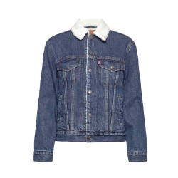 LEVI'S EX BF Sherpa Trucker Giubbotto Donna Ragazza Denim