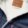 LEVI'S EX BF Sherpa Trucker Giubbotto Donna Ragazza Denim