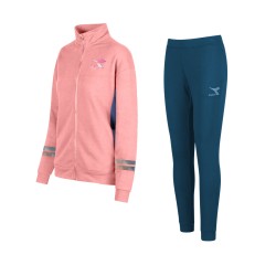 Diadora Traksuit Core Tuta Completa Felpa Zip Intera Donna Ragazza Sportiva Ginnastica Cotone