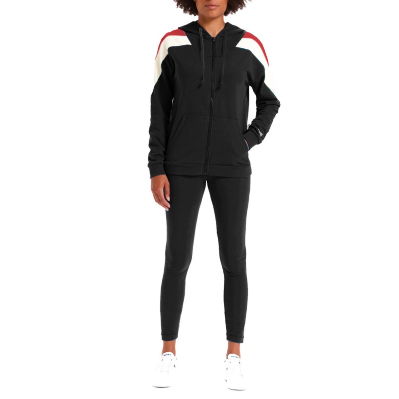 Diadora Tracksuit Core Tuta Completa Felpa Zip Intera Cappuccio Donna Ragazza Sportiva Ginnastica Cotone